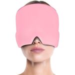 Gel Ice Hood Maschera per gli occhi rinfrescante Fascia per impacchi caldi e freddi per mal di testa, specifiche: monostrato (rosa)