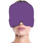 Gel Ice Hood Maschera per gli occhi rinfrescante Fascia per impacchi caldi e freddi per mal di testa, specifiche: monostrato (viola)