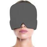 Gel Ice Hood Maschera per gli occhi rinfrescante Fascia per impacchi caldi e freddi per mal di testa, specifiche: monostrato (grigio)