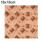 100 fogli/pacco modello orso carta oleata carta da forno carta da imballaggio per cestini per alimenti carta 18x18 cm