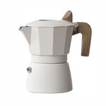 Strumento per l'estrazione della pentola per la preparazione del caffè all'aperto con doppia valvola da 100 ml, moka, macchina per caffè espresso (bianco)