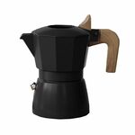 Strumento di estrazione della pentola per caffè all'aperto con doppia valvola da 100 ml, moka, macchina per caffè espresso (nero)