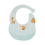Bavaglino anti-sporco per bambini Impermeabile in silicone per alimenti ausiliario per bavaglino per bava(Blu)