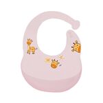 Bavaglino anti-sporco per bambini, in silicone impermeabile, bavaglino per alimenti ausiliario per bava (rosa)