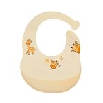Bavaglino anti-sporco per bambini, in silicone impermeabile, bavaglino per alimenti ausiliario per bava (giallo)