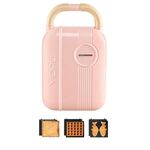 4 in 1 YIDPU Multifunzionale Colazione per Famiglia Macchina per Panini dietetici Leggeri con Waffle Baker, Spina CN (Rosa)
