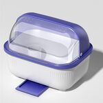 Scolapiatti per stoviglie da cucina antipolvere per la casa, scatola di stoccaggio per stoviglie, specifiche: L (viola)