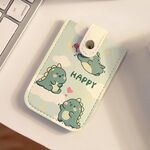 Porta carte d'identità con slot multi-scheda estraibile Borsa per carte di cartone animato di grande capacità, colore: verde