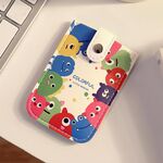 Porta carte d'identità con slot multi-scheda estraibile Borsa per carte di cartone animato di grande capacità, Colore: colorato