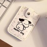 Porta carte d'identità con slot multi-scheda estraibile Borsa per carte di cartone animato di grande capacità, Colore: Cucciolo