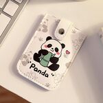 Porta carte d'identità con slot multi-scheda estraibile Borsa per carte di cartone animato di grande capacità, Colore: Panda