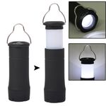 Lampada da campeggio torcia, Torcia LED telescopica con clip (nera)