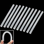 10x pratico bianco trasparente colla calda della fusione Bastone, Dimensioni: 270 x 11mm (10pcs in un imballaggio, il prezzo è per 10pcs)