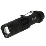 Torcia UltraFire Focus, 3 modalità, LED Cree XM-L T6, luce bianca, flusso luminoso: 700 lm, lunghezza: 11,6 cm (nero)