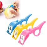 Lama in acciaio inossidabile Manico in plastica Coltello da frutta stile creativo pelapatate rotante (consegna a colori casuali)