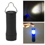 Torcia a LED Lampada da campeggio, Pratica torcia telescopica ultra luminosa in alluminio con clip (nera)