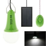 Lampadina LED a risparmio energetico da 1W 1200mAh, Sistema di illuminazione ad energia solare (verde)