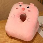 Cuscino per pisolino a doppia faccia per studenti, artefatto per pisolino per ufficio, cuscino per dormire per ragazze, stile: L Pink Pig