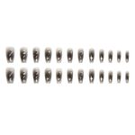24 pezzi/scatola Press On Nails Serie Dark Star e Moon Unghie finte Unghie da balletto di media lunghezza (R722)