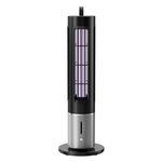 Trappola per mosche mute ricaricabile con lampada UV antizanzare D9 con temporizzazione a 3 velocità (nero)