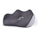 BEWALKER Cuscino in Memory Foam a Rimbalzo Lento Imbottito e Traspirante per Sedia da Ufficio (Grigio)