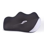 BEWALKER Cuscino in Memory Foam a Rimbalzo Lento Imbottito e Traspirante per Sedia da Ufficio (Nero)
