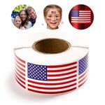 250 pezzi/rotolo adesivo decorativo autoadesivo adesivo bandiera americana da 1,22 x 2 pollici (colorato)