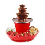 Mini set per fonduta con fontana di cioccolato a 3 livelli da 35 W con base per fusione a caldo, presa 220 V UE