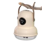 ICARER FAMILY IF-JS01 Umidificatore a doppio spray con luce notturna da tavolo con ricarica USB, Colore: Beige (Digitale)