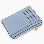 Porta carte con cerniera per slot multi-card Portamonete ultrasottile di grande capacità (blu cielo)