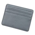 Portamonete ultrasottile con portamonete mini porta carte con motivo litchi (blu)