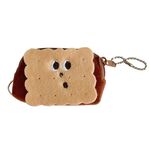 Borsa portaoggetti per rossetto, cavo dati, portamonete in peluche con bocca storta e simpatico cartone animato da 8,5x6 cm