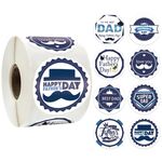 Adesivi per la festa del papà da 1,5 pollici, 500 pezzi/rotolo, per decorazioni di scatole e confezioni regalo (stile uno)