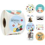Adesivi per la festa del papà da 1,5 pollici, 500 pezzi/rotolo, per scatole e decorazioni per confezioni regalo (stile due)