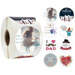 Adesivi per la festa del papà da 1,5 pollici, 500 pezzi/rotolo, per scatole e decorazioni per confezioni regalo (stile tre)
