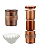 Caffettiera 3 in 1 con tazza filtrante per caffè da ufficio in campeggio