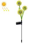 Luci da giardino a LED solari per esterni con decorazione a spina da terra per prato con tarassaco, modello: 3 teste