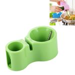 Grattugia multifunzionale a spirale a doppia testa con affilatore Gadget da cucina (verde)