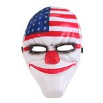 Maschera di Halloween Maschera in PVC per Halloween Festival Party US Flag Pattern