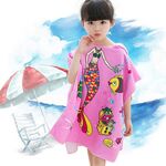 Asciugamano da spiaggia per bambini Mantello con cappuccio Kids Boy Girl Asciugamano da bagno per neonati Accappatoio assorbente Abbigliamento da bagno, Dimensioni: 60 x 120 cm, Adatto per altezza 1,2 mo meno