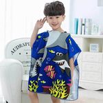 Asciugamano da spiaggia per bambini Mantello con cappuccio Kids Boy Girl Asciugamano da bagno per neonati Accappatoio assorbente Abbigliamento da bagno, Dimensioni: 60 x 120 cm, Adatto per altezza 1,2 mo meno