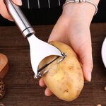 SSGP Kitchen Accessories Pelaverdure in acciaio inossidabile, lunghezza: 18,5 cm
