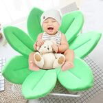 Tappetino da bagno pieghevole per vasca da bagno lavello fiorito fiore di loto per neonato, dimensioni: 80 cm x 80 cm x 5 cm (verde)