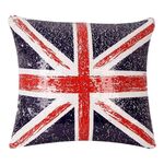 Fodere per cuscini decorativi con motivo a bandiera britannica in paillettes Fodera per cuscino reversibile, dimensioni: 40 cm x 40 cm