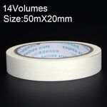 14 volumi ad alta adesione per decorazione a spruzzo per mascheratura da ufficio per scrivere un bellissimo nastro di carta, dimensioni: 50 mx 20 mm