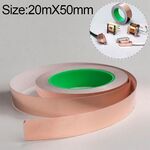 Nastro biadesivo per mascheratura in rame conduttivo in rame puro, dimensioni: 20 mx 50 mm