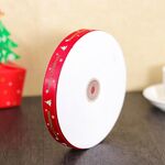 Confezione regalo di Natale con fiori, nastro colorato, dimensioni: 91 m x 2 cm (rosso)