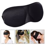 3D Portable Shading Sleep Rest Aid Cover Benda sull'occhio Maschera per dormire Maschera per gli occhi femminile carina (nera)