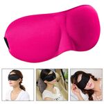 3D Portable Shading Sleep Rest Aid Cover Benda sull'occhio Maschera per dormire Maschera per gli occhi femminile carina (magenta)