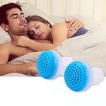 Purificatore d'aria anti russare in silicone ABS 2 pezzi 2 in 1 (blu)